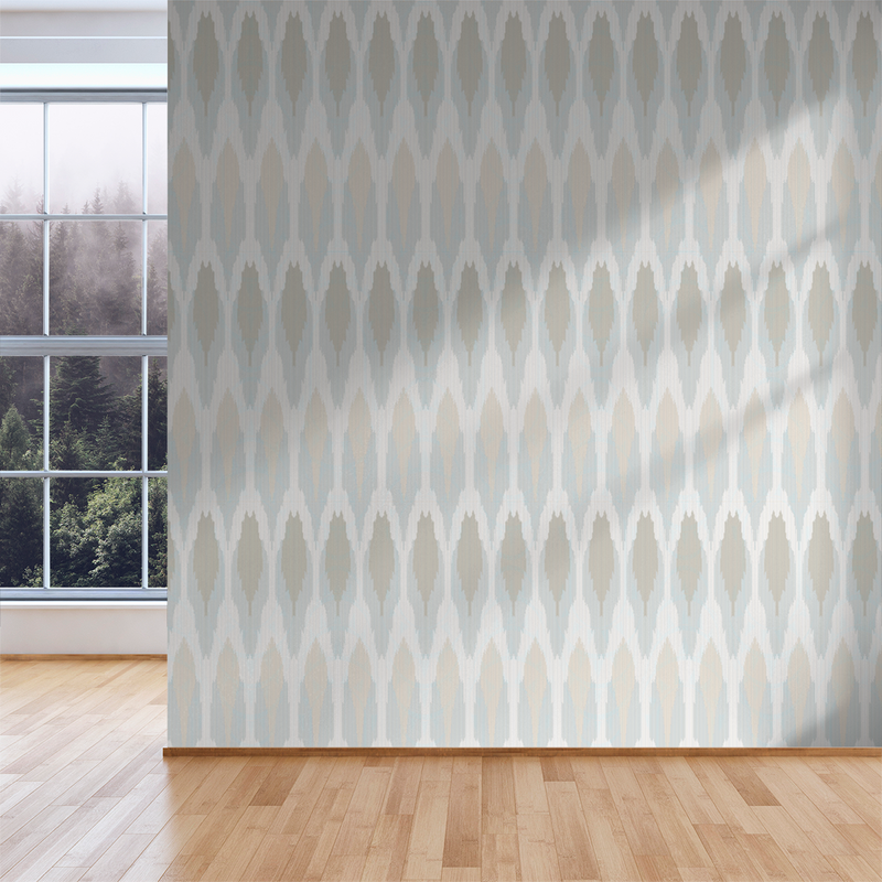 Ikat - Mineral - Trendy Custom Wallpaper | Contemporary Wallpaper Designs | The Detroit Wallpaper Co.