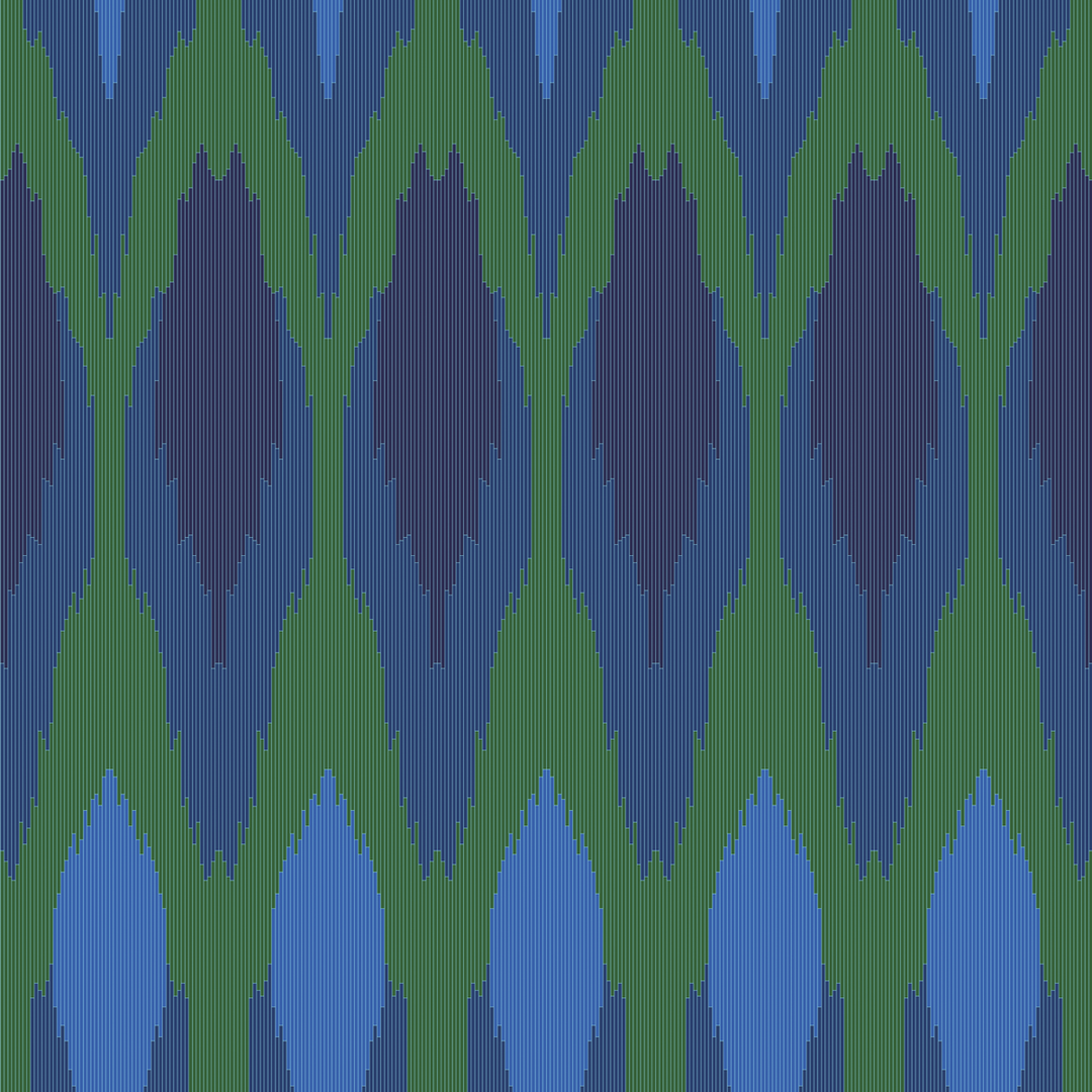 Ikat - Peacock - Trendy Custom Wallpaper | Contemporary Wallpaper Designs | The Detroit Wallpaper Co.