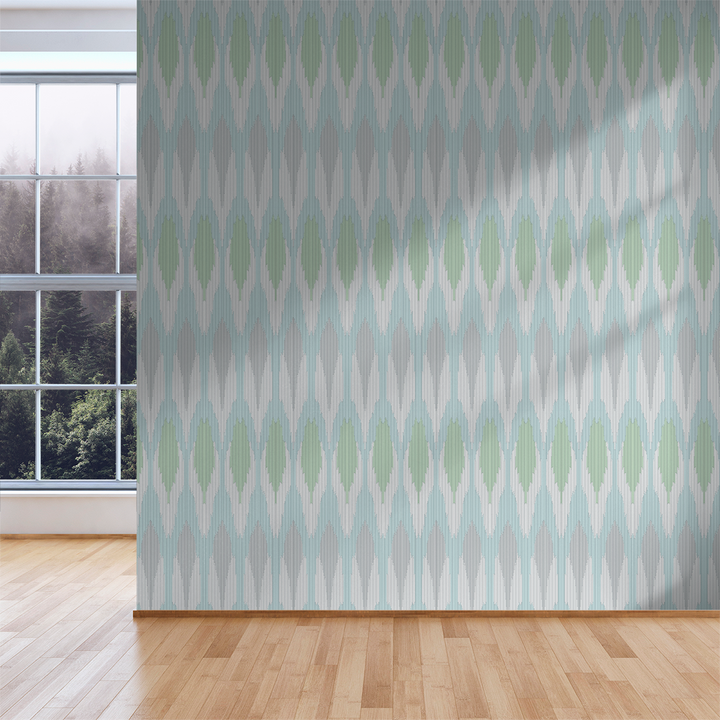 Ikat - Soothing - Trendy Custom Wallpaper | Contemporary Wallpaper Designs | The Detroit Wallpaper Co.