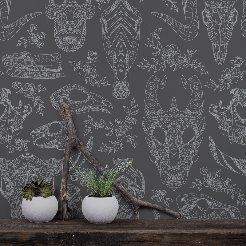 Inked - Chalkboard - Trendy Custom Wallpaper | Contemporary Wallpaper Designs | The Detroit Wallpaper Co.