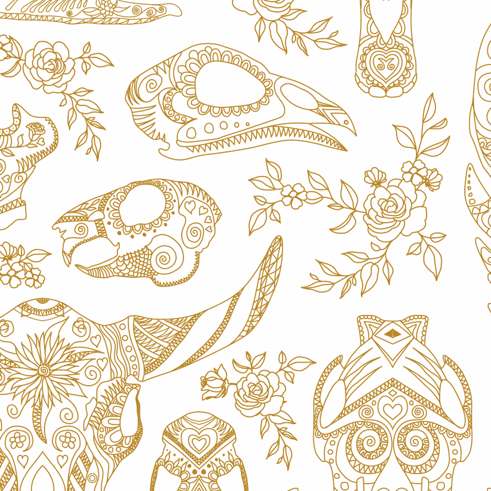 Inked - Golden - The Detroit Wallpaper Co.