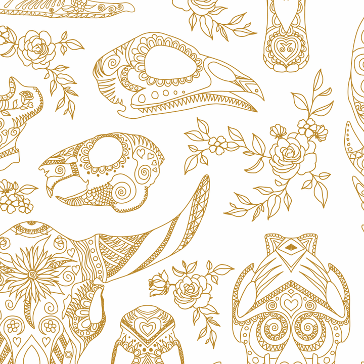 Inked - Golden - The Detroit Wallpaper Co.