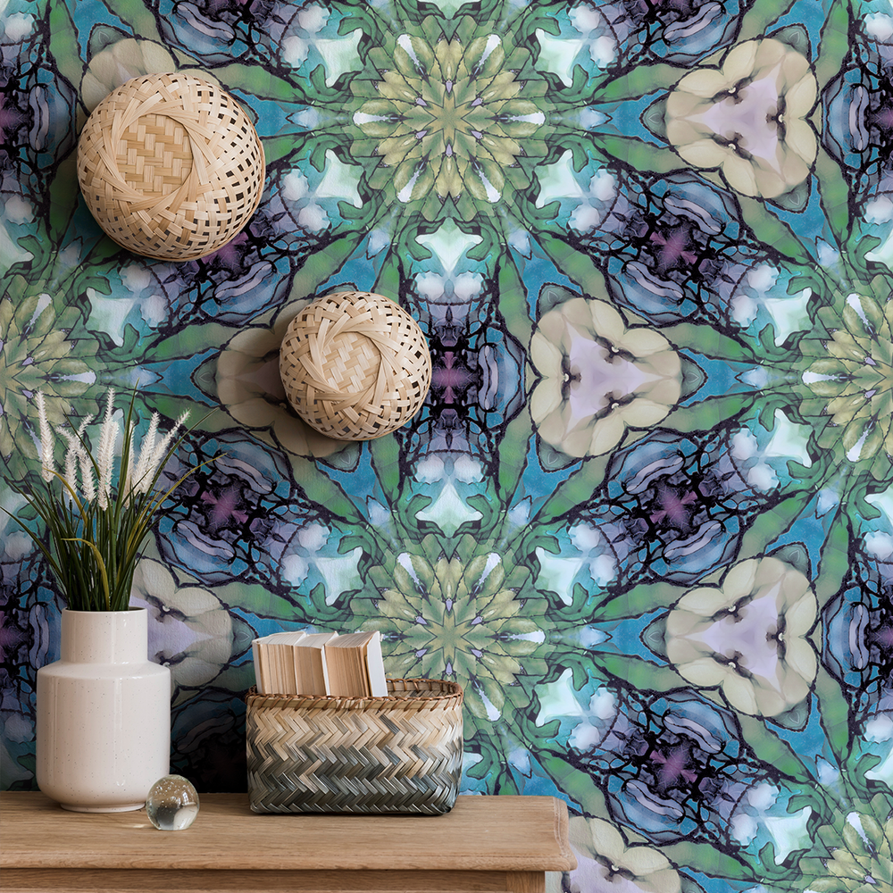 Kaleidoscope - Tiffany - Trendy Custom Wallpaper | Contemporary Wallpaper Designs | The Detroit Wallpaper Co.