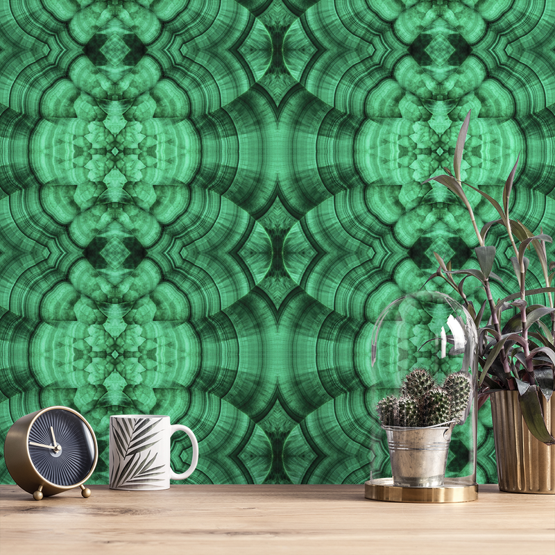 Malachite - Verde - Trendy Custom Wallpaper | Contemporary Wallpaper Designs | The Detroit Wallpaper Co.