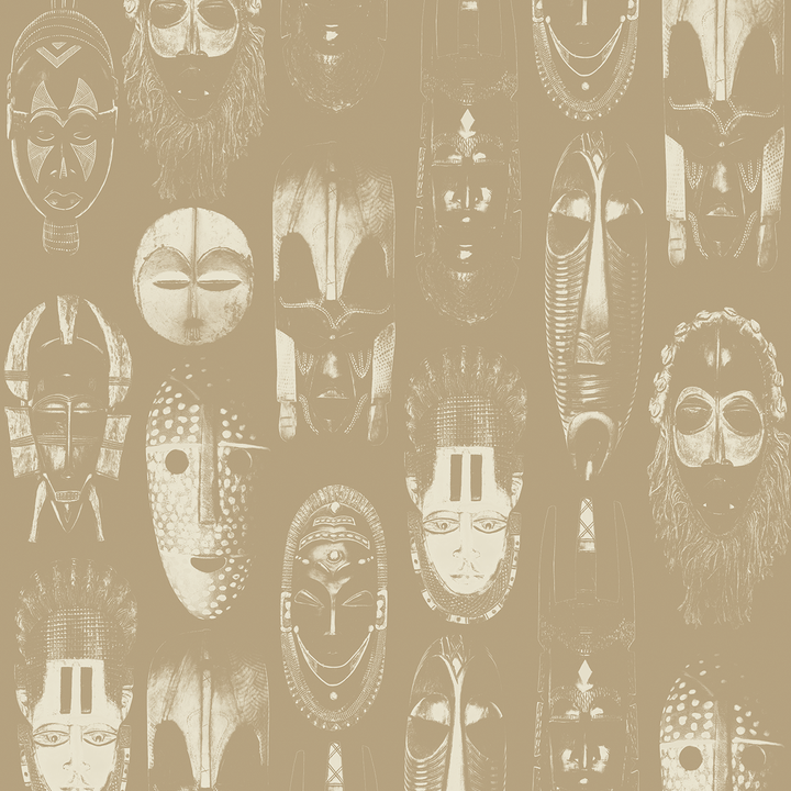 Masked - Earth - Trendy Custom Wallpaper | Contemporary Wallpaper Designs | The Detroit Wallpaper Co.