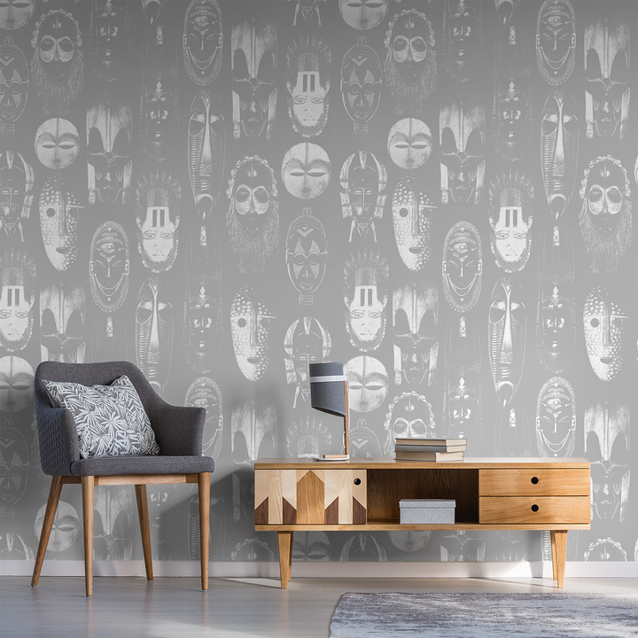 Masked - Whisper - Trendy Custom Wallpaper | Contemporary Wallpaper Designs | The Detroit Wallpaper Co.