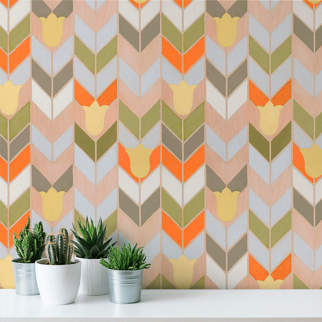 Mirthful Chevron <br> Mirth Studios - The Detroit Wallpaper Co.