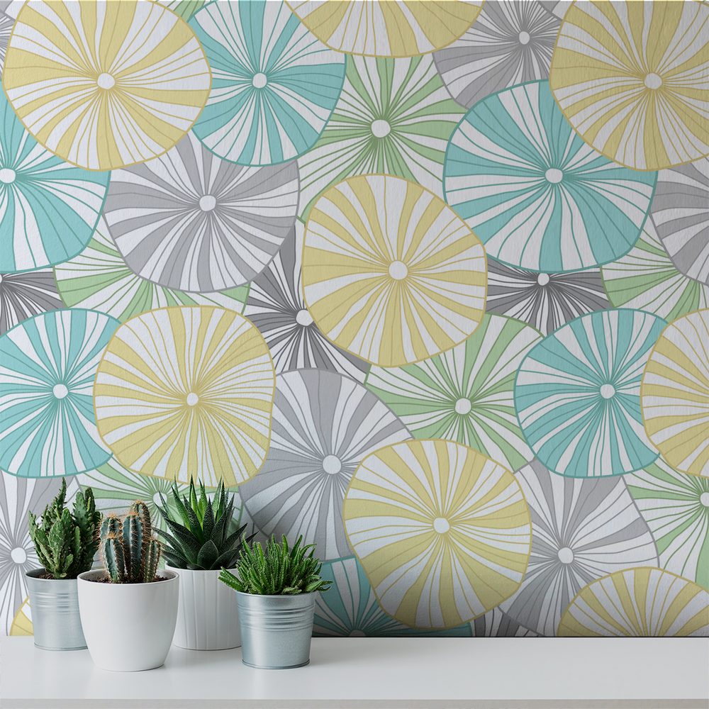 Mushroom - Bright - Trendy Custom Wallpaper | Contemporary Wallpaper Designs | The Detroit Wallpaper Co.