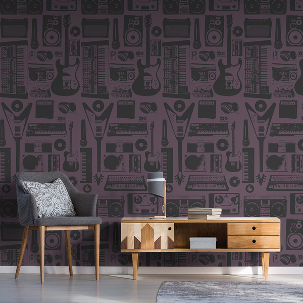 MusicWall - Alternative - Trendy Custom Wallpaper | Contemporary Wallpaper Designs | The Detroit Wallpaper Co.