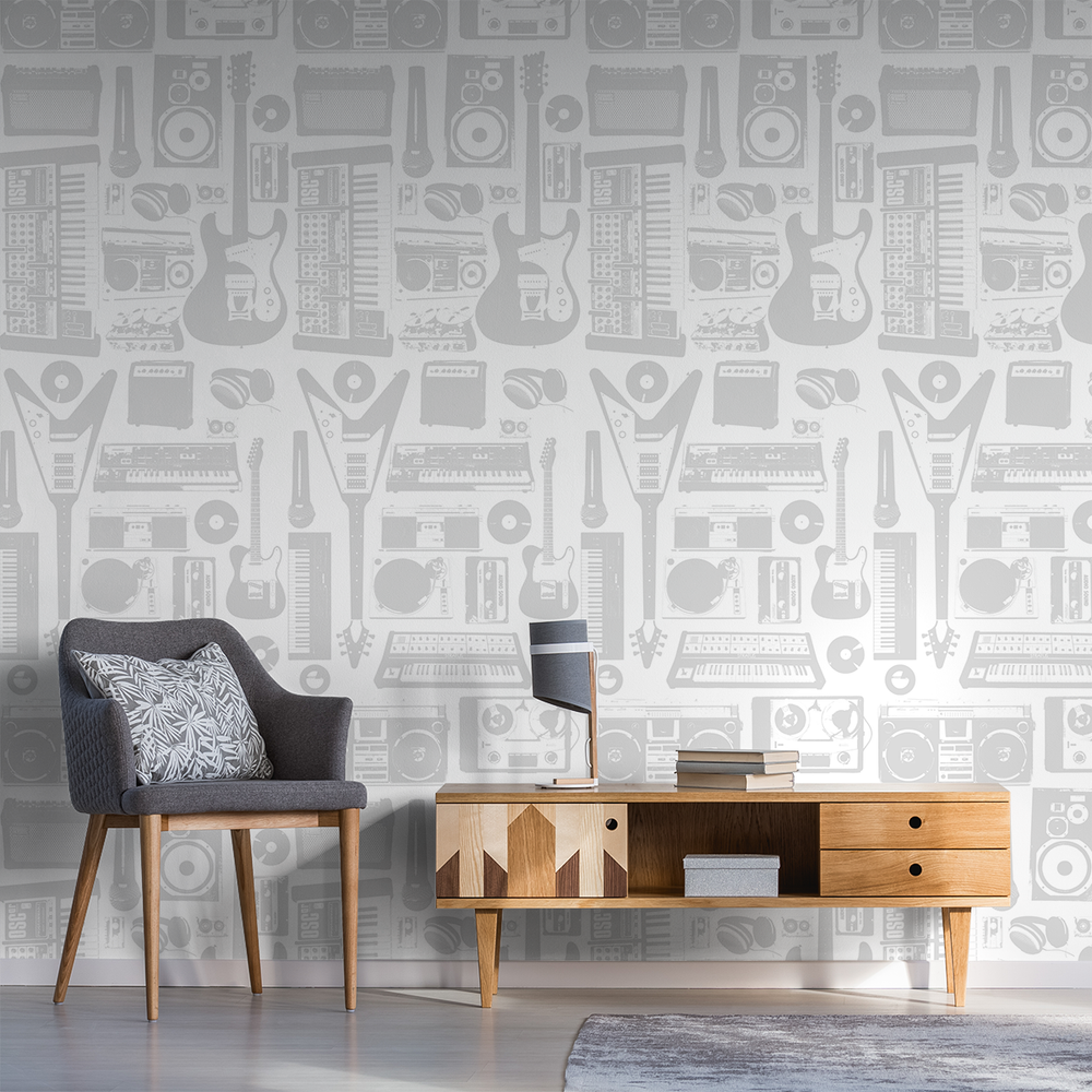 MusicWall - Hip-Hop - Trendy Custom Wallpaper | Contemporary Wallpaper Designs | The Detroit Wallpaper Co.