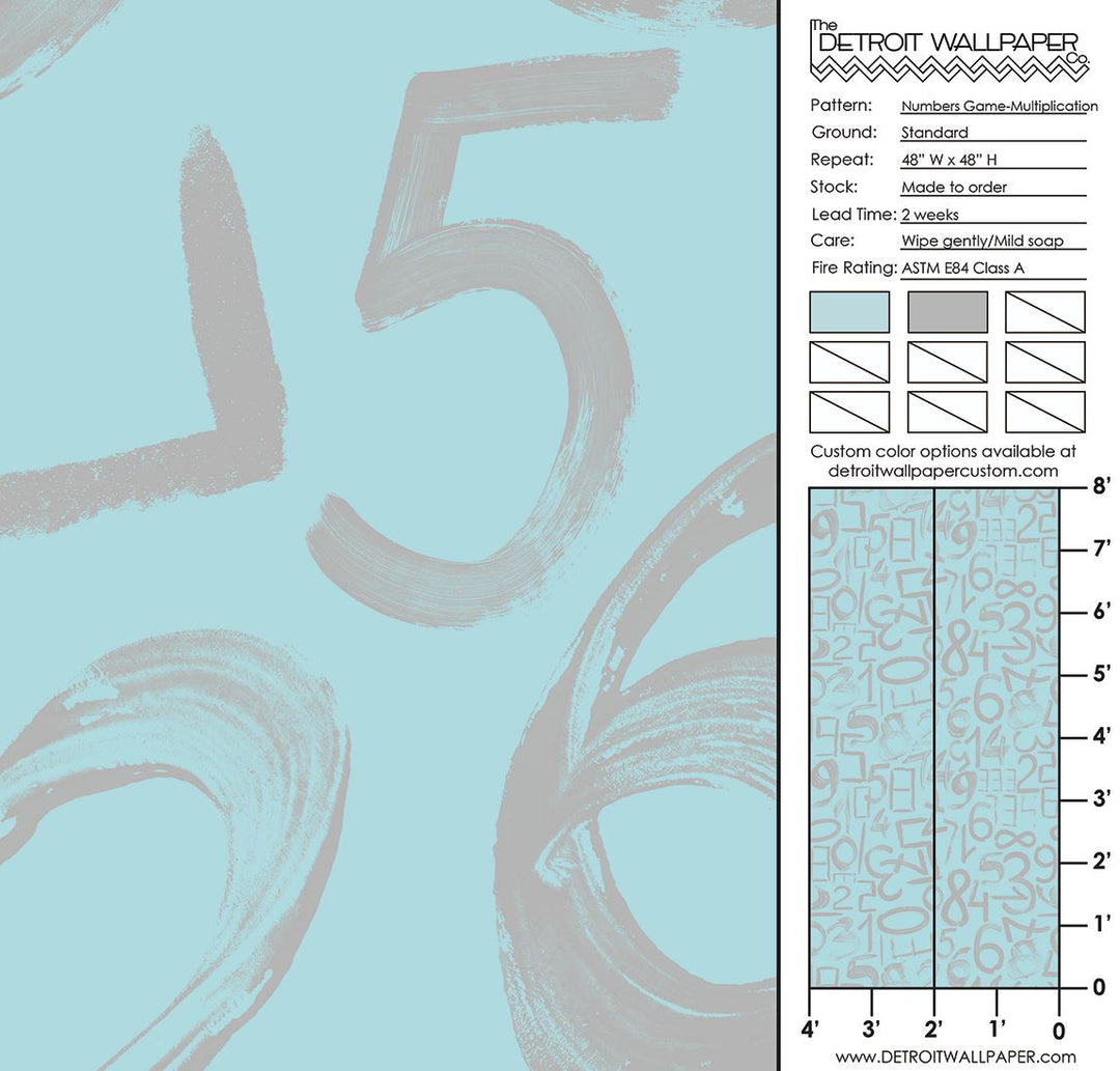 Numbers Game - Multiplication <br> Heidelberg Project - Trendy Custom Wallpaper | Contemporary Wallpaper Designs | The Detroit Wallpaper Co.