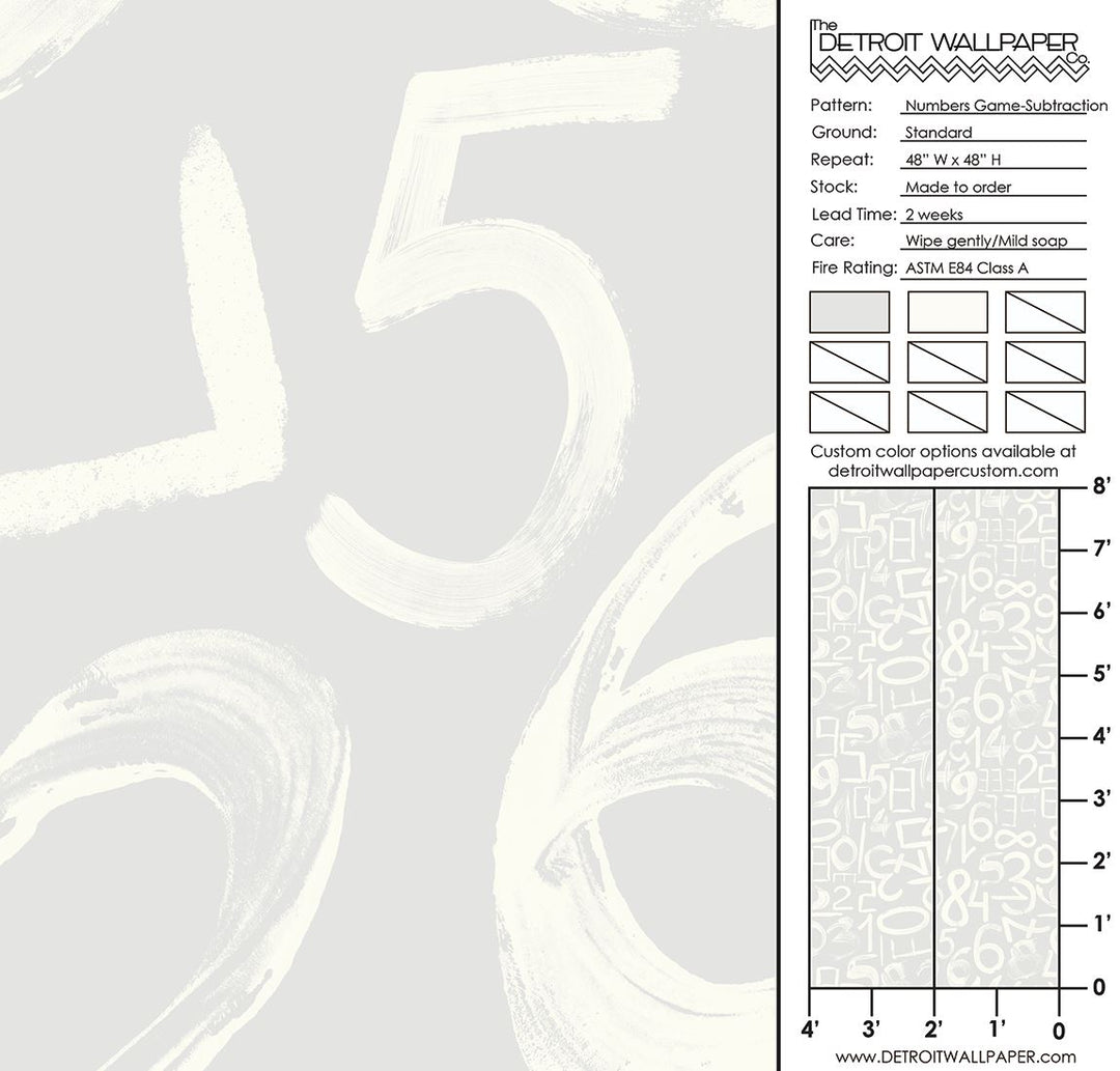 Numbers Game - Subtraction <br> Heidelberg Project - Trendy Custom Wallpaper | Contemporary Wallpaper Designs | The Detroit Wallpaper Co.