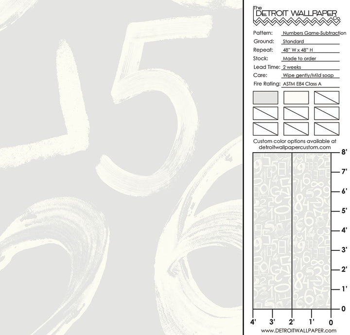 Numbers Game - Subtraction <br> Heidelberg Project - Trendy Custom Wallpaper | Contemporary Wallpaper Designs | The Detroit Wallpaper Co.