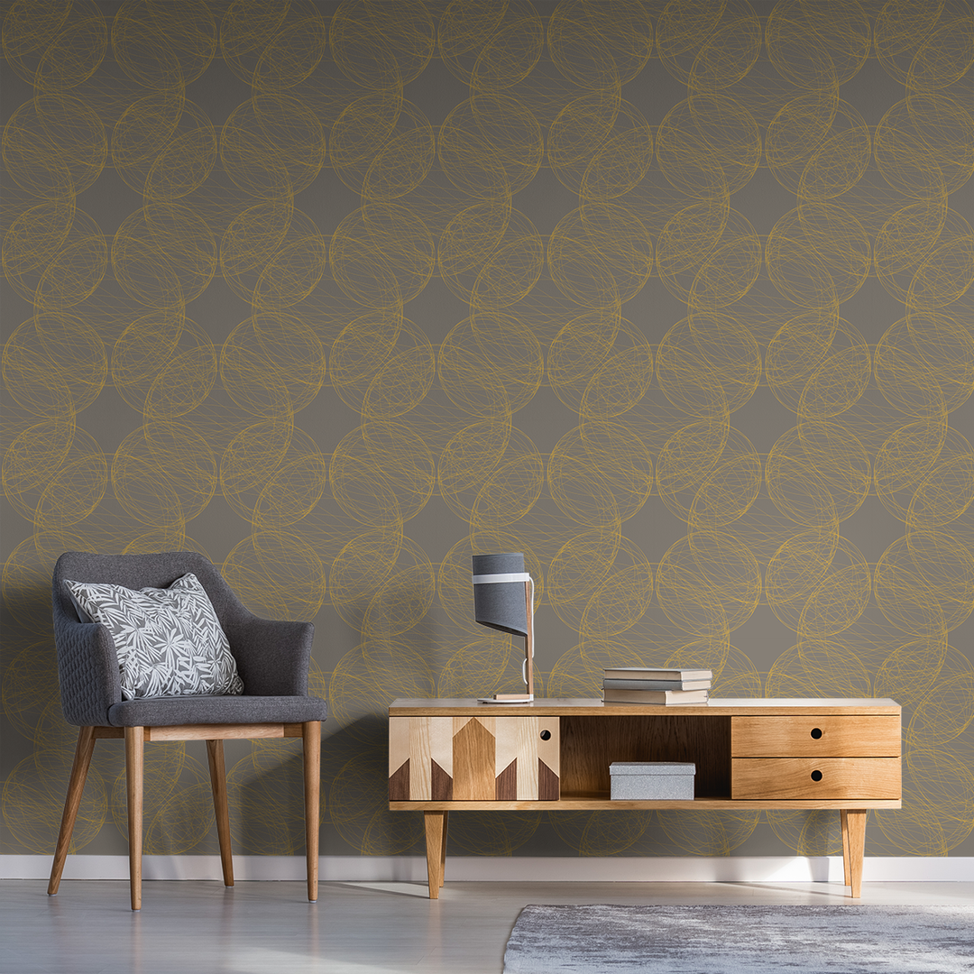 Orbital - Solar Flare - Trendy Custom Wallpaper | Contemporary Wallpaper Designs | The Detroit Wallpaper Co.