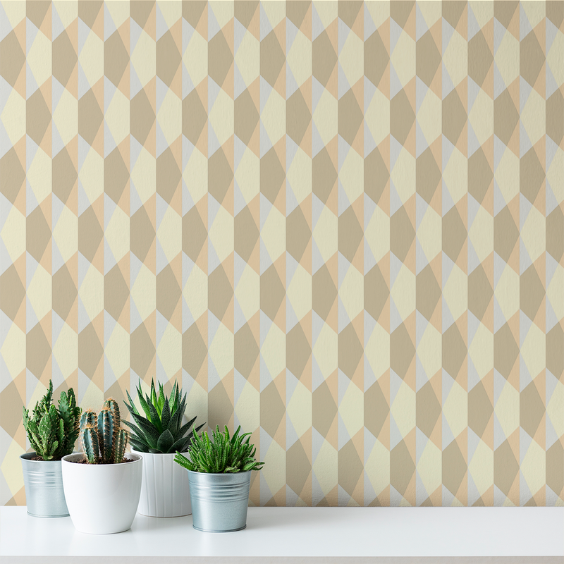 Origami - Neutral - Trendy Custom Wallpaper | Contemporary Wallpaper Designs | The Detroit Wallpaper Co.