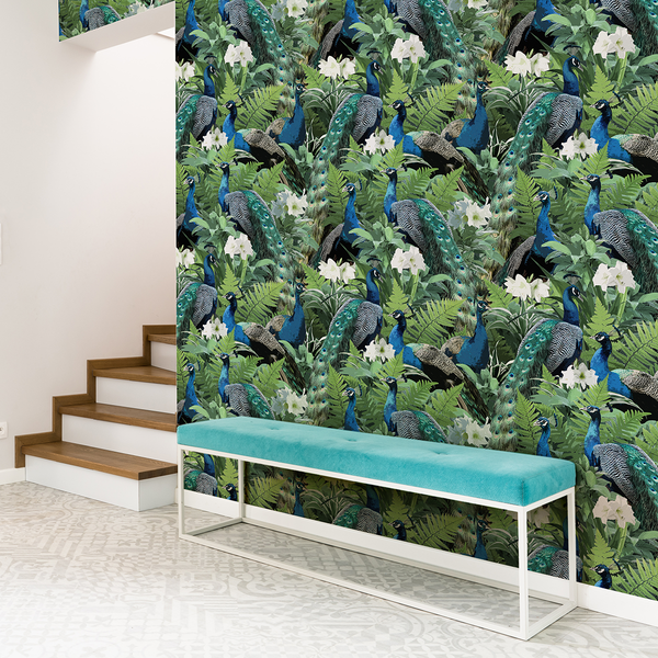 Peacock - India - Trendy Custom Wallpaper | Contemporary Wallpaper Designs | The Detroit Wallpaper Co.