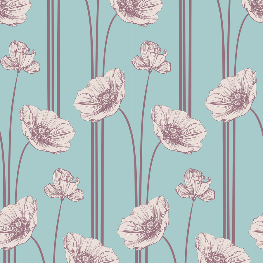 Poppy - Confection - Trendy Custom Wallpaper | Contemporary Wallpaper Designs | The Detroit Wallpaper Co.