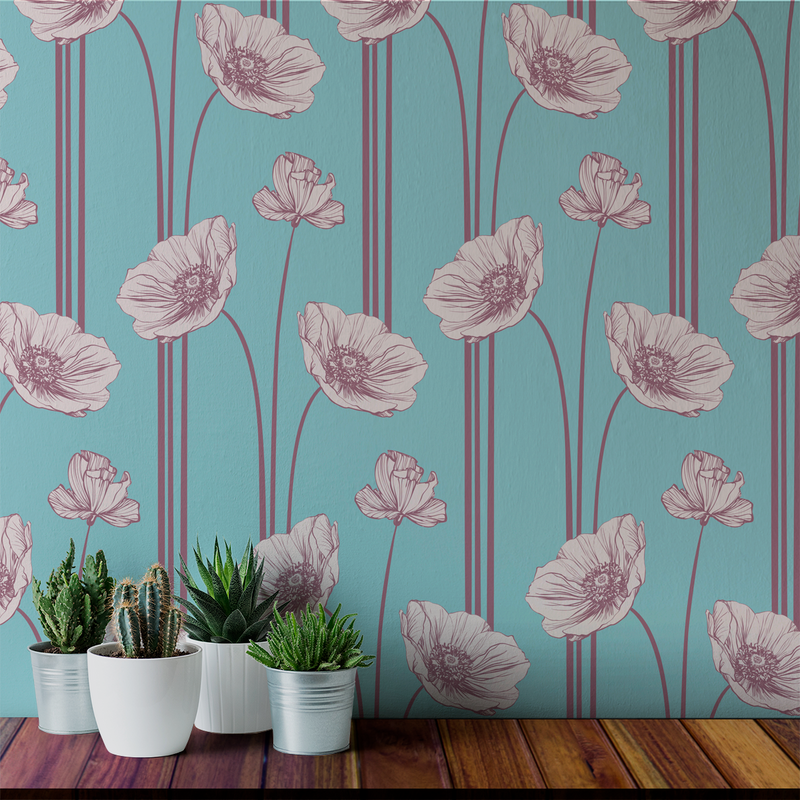 Poppy - Confection - Trendy Custom Wallpaper | Contemporary Wallpaper Designs | The Detroit Wallpaper Co.