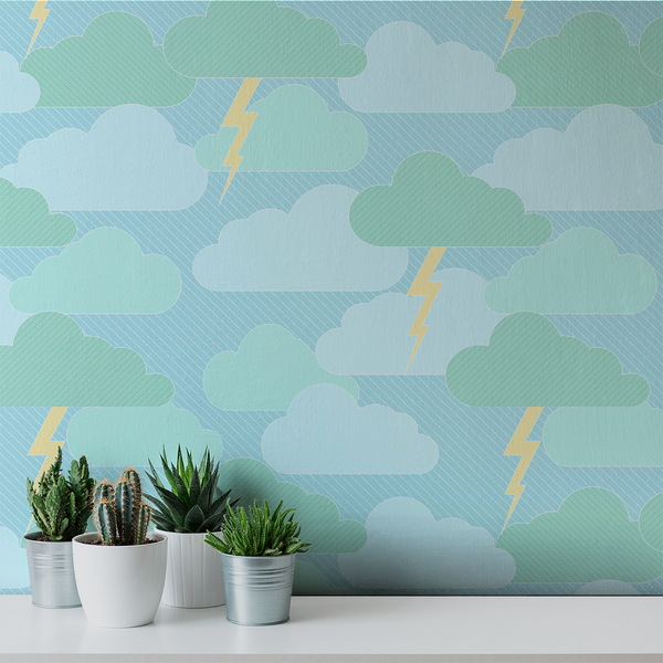 Rainy Days & Mondays - Monsoon - Trendy Custom Wallpaper | Contemporary Wallpaper Designs | The Detroit Wallpaper Co.