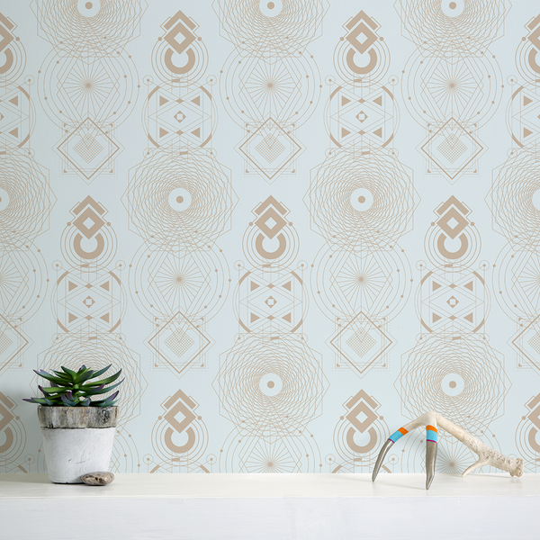 Sacred Geometry - Believe - Trendy Custom Wallpaper | Contemporary Wallpaper Designs | The Detroit Wallpaper Co.