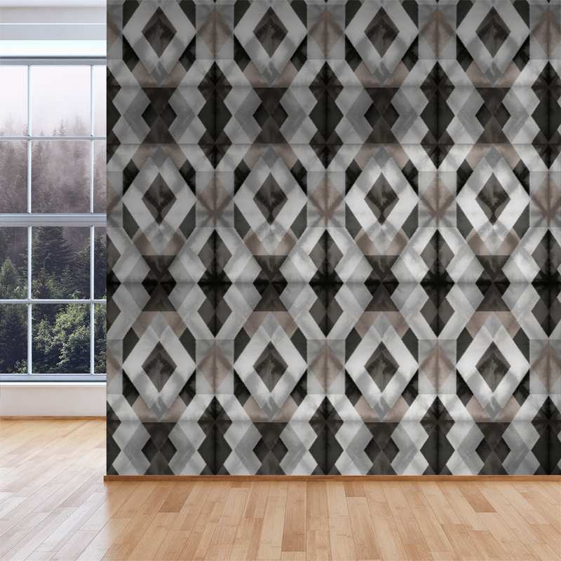 Shibori - Chocolate - Trendy Custom Wallpaper | Contemporary Wallpaper Designs | The Detroit Wallpaper Co.