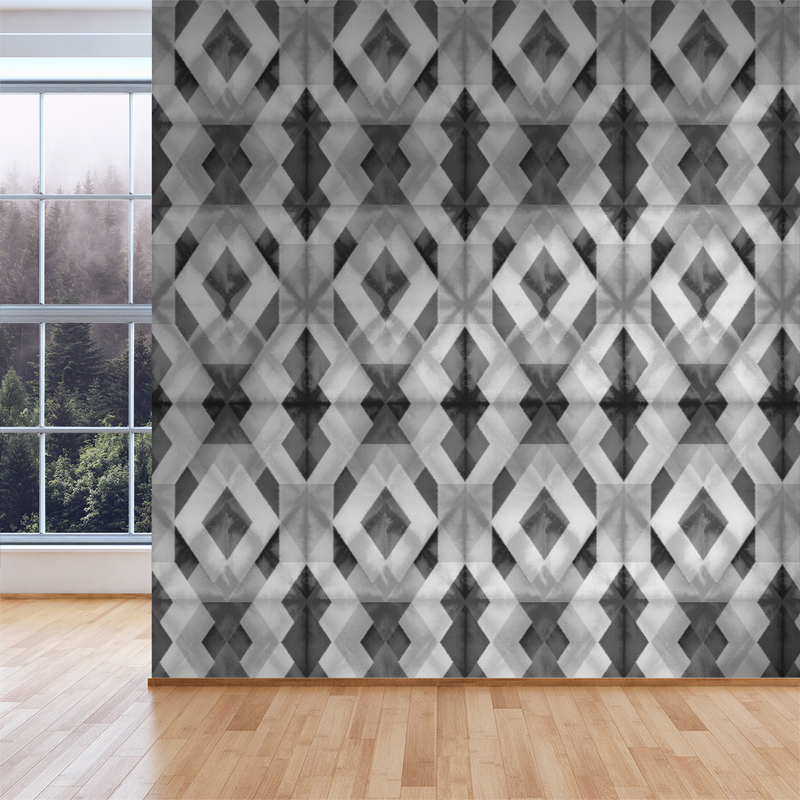 Shibori - Graphite - Trendy Custom Wallpaper | Contemporary Wallpaper Designs | The Detroit Wallpaper Co.
