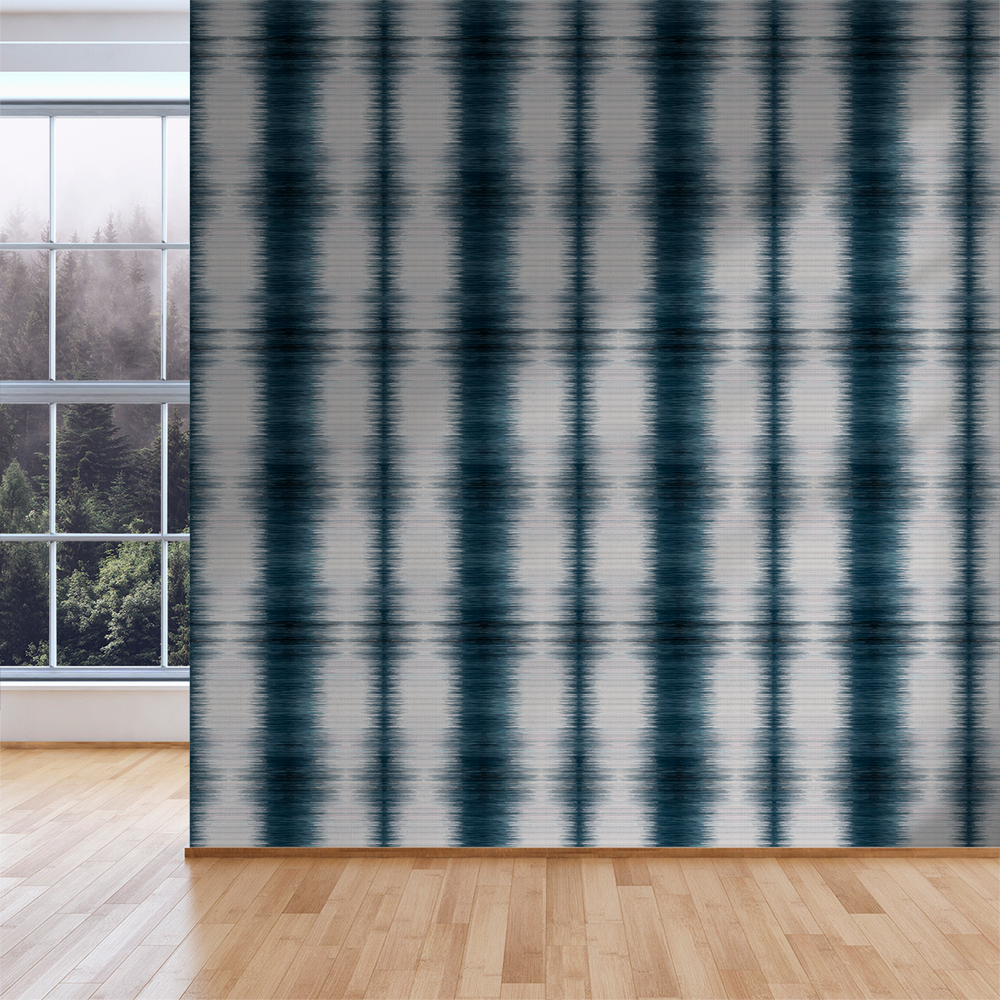 Spectrogram - Blues - Trendy Custom Wallpaper | Contemporary Wallpaper Designs | The Detroit Wallpaper Co.