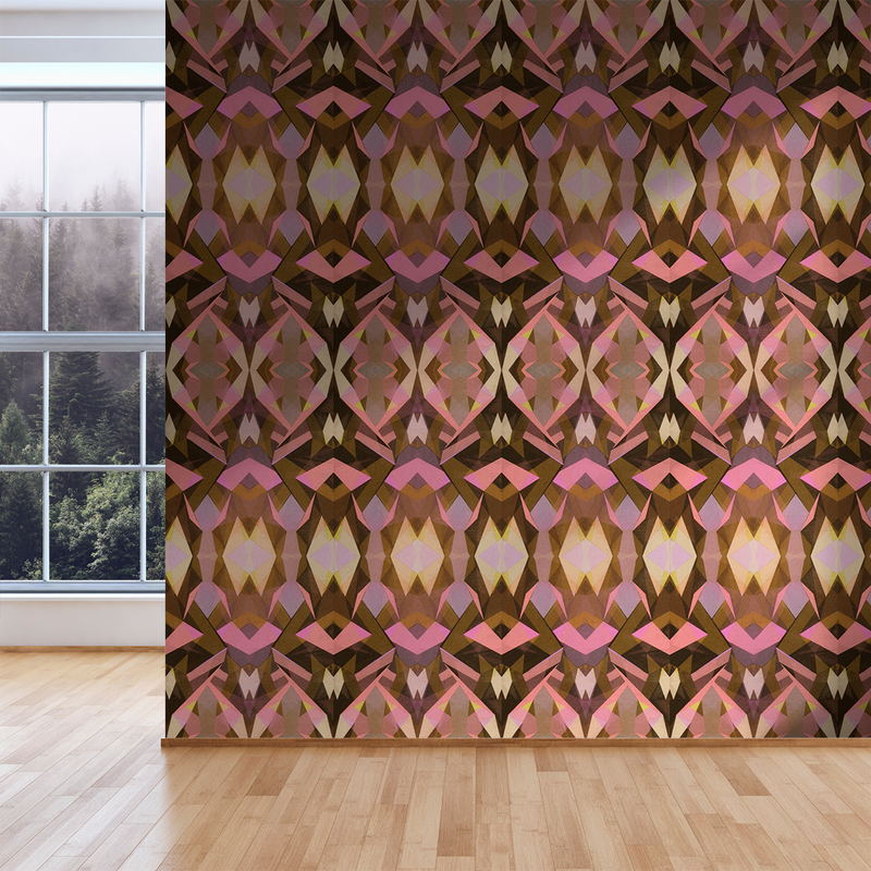 Stellate - Coral - Trendy Custom Wallpaper | Contemporary Wallpaper Designs | The Detroit Wallpaper Co.