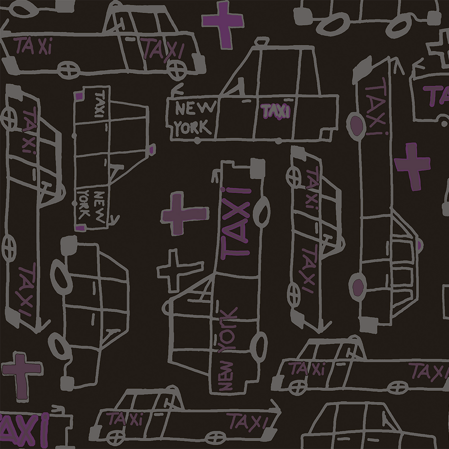 Taxi - Bronx <br> Heidelberg Project - Trendy Custom Wallpaper | Contemporary Wallpaper Designs | The Detroit Wallpaper Co.