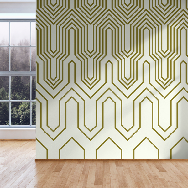 Thumbs Up - Golden - Trendy Custom Wallpaper | Contemporary Wallpaper Designs | The Detroit Wallpaper Co.