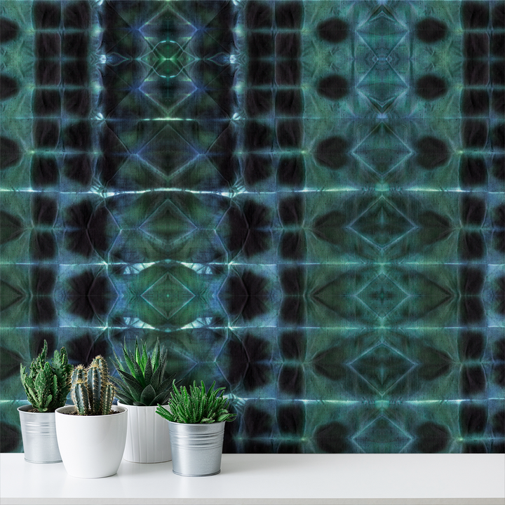 To Dye For - Peacock - Trendy Custom Wallpaper | Contemporary Wallpaper Designs | The Detroit Wallpaper Co.