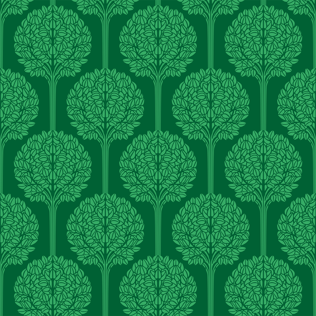 Topiary - Emerald - Trendy Custom Wallpaper | Contemporary Wallpaper Designs | The Detroit Wallpaper Co.