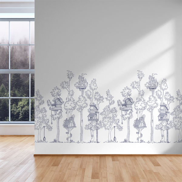 Tree House - Ballpoint - Trendy Custom Wallpaper | Contemporary Wallpaper Designs | The Detroit Wallpaper Co.