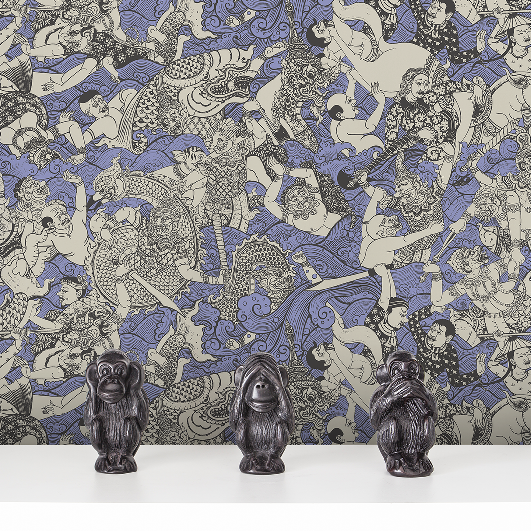 Wat - Temple - Trendy Custom Wallpaper | Contemporary Wallpaper Designs | The Detroit Wallpaper Co.