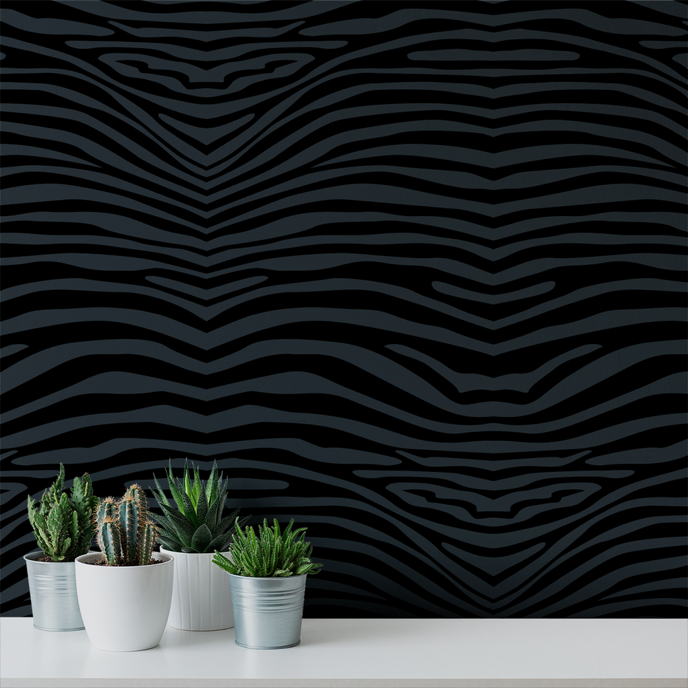 Zebra Dream - Quiet - Trendy Custom Wallpaper | Contemporary Wallpaper Designs | The Detroit Wallpaper Co.