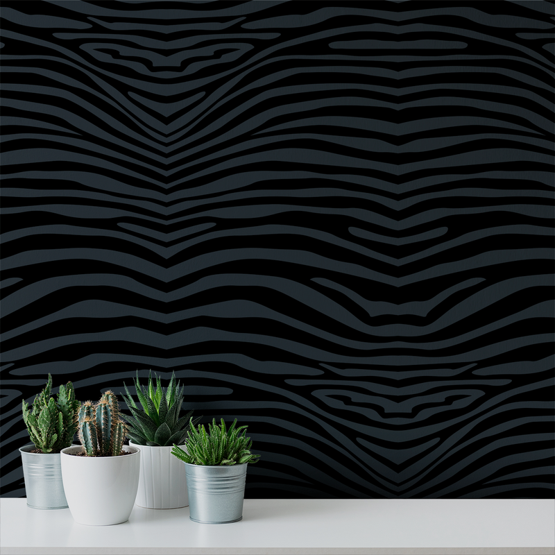 Zebra Dream - Quiet - Trendy Custom Wallpaper | Contemporary Wallpaper Designs | The Detroit Wallpaper Co.
