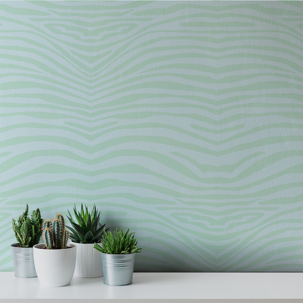 Zebra Dream - Soothing - Trendy Custom Wallpaper | Contemporary Wallpaper Designs | The Detroit Wallpaper Co.